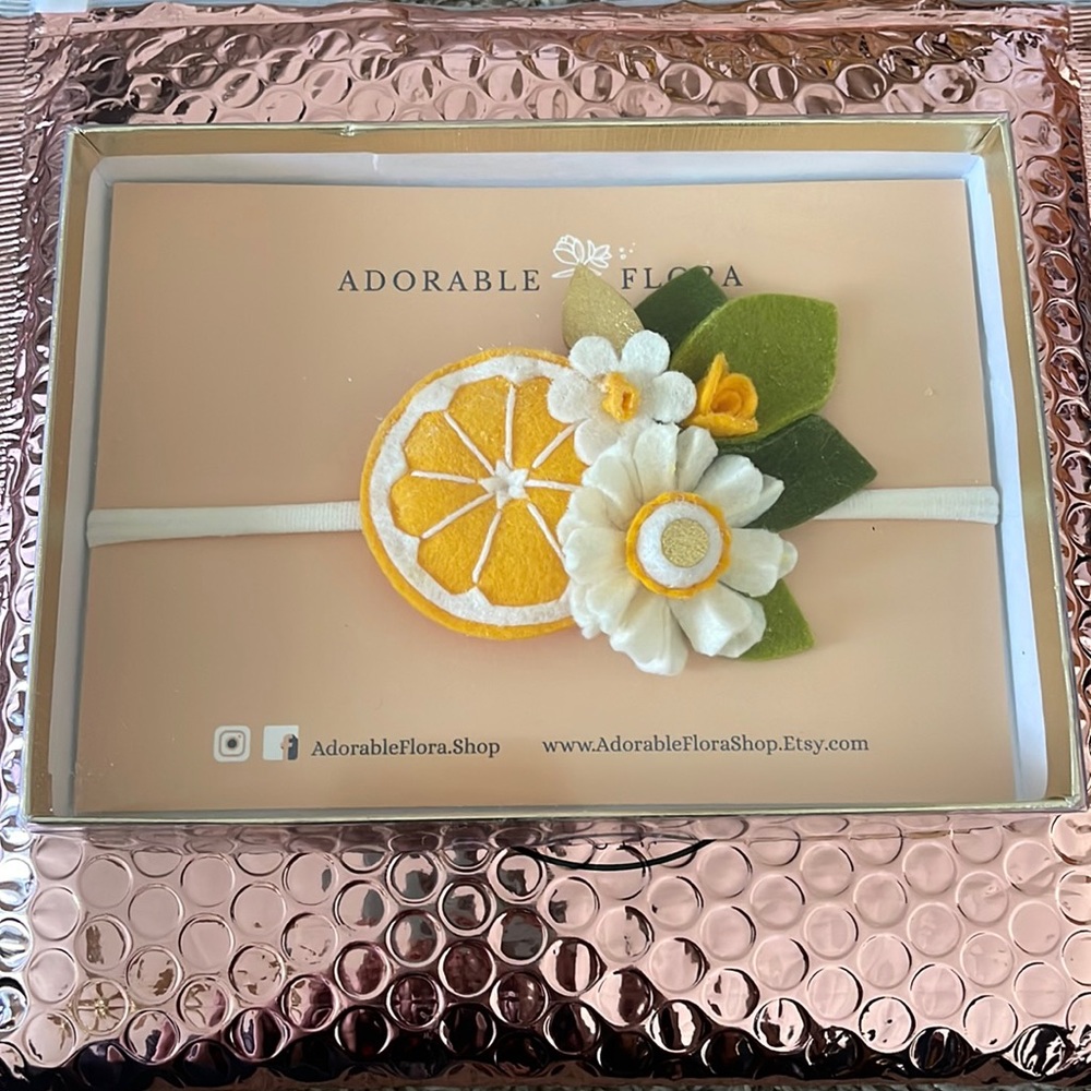 Baby headband Lemon theme